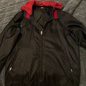 Mens Gucci Windbreaker Navy EU Size 52